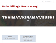 Tablet Screenshot of palmvillagerestaurang.se